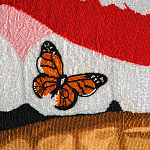 Картина вышивка бисером Grill Cut Out With Butterfly варинант исполнения - 2 | Loft Concept в Ульяновске