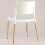 Пластиковый стул на ножках из массива бука Ferret White 4 шт варинант исполнения - 5 | Loft Concept в Ульяновске