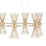 Люстра круглая с фактурными абажурами из тонких металлических палочек Wild Thorns варинант исполнения - 1 | Loft Concept в Ульяновске