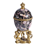 Шкатулка в форме яйца на величественных львах из фарфора с бронзовыми элементами Eden Garden варинант исполнения - 1 | Loft Concept в Ульяновске
