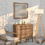 Зеркало квадратное c деревянной рамой из массива дуба Tasteful Furniture варинант исполнения - 3 | Loft Concept в Ульяновске