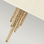 Люстра подвесная с широким белым текстильным абажуром и вертикальными декоративными элементами Hinkley варинант исполнения - 4 | Loft Concept в Ульяновске