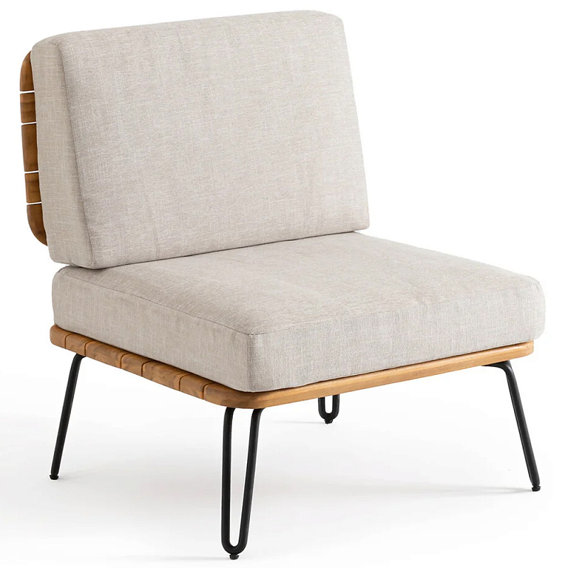 Кресло с каркасом из акации Hanley Wooden Chair Коричневый Черный Бежевый Кресло с каркасом из акации Hanley Wooden Chair Коричневый Черный Бежевый в Ульяновске | Loft Concept