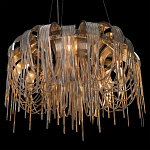 Люстра подвесная круглая с изогнутыми металлическими дугами и ниспадающими цепочками 65 см Atlantis Chain варинант исполнения - 17 | Loft Concept в Ульяновске