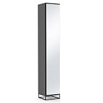 Шкаф-пенал с зеркальной дверцей и фасадом цвета графит Strict Lines варинант исполнения - 1 | Loft Concept в Ульяновске