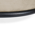 Банкетка круглая бежевый велюр на 4-х металлических ножках черного цвета SANJAY варинант исполнения - 3 | Loft Concept в Ульяновске