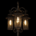 Уличный фонарь с тремя стеклянными плафонами и коваными элементами Elysian Lanterns варинант исполнения - 5 | Loft Concept в Ульяновске