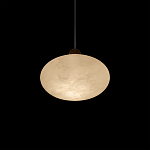 Подвесной светильник с плафоном в виде эллипса из белого алебастра Cryptocrystalline Stone варинант исполнения - 4 | Loft Concept в Ульяновске