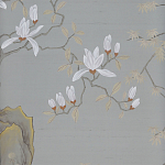 Обои ручная роспись Summer Night Blossom Colourway SC-122 on Wood Ash slub silk варинант исполнения - 2 | Loft Concept в Ульяновске