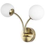 Бра с 2-мя круглыми плафонами из матового стекла Pearl Suspension Light Wall Lamp варинант исполнения - 1 | Loft Concept в Ульяновске