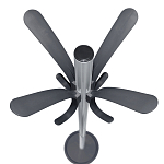 Вешалка серого цвета с 4-мя крючками из пластика Curves Hangers варинант исполнения - 2 | Loft Concept в Ульяновске