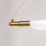 Люстра горизонтальная с волнистым белым плафоном Golden Swirl варинант исполнения - 9 | Loft Concept в Ульяновске