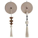 Аксессуар на стену диск с деревянными бусинами Wall Decor Thread Disc  варинант исполнения - 4 | Loft Concept в Ульяновске