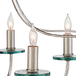 Люстра серебряного цвета с изогнутыми элементами каркаса Twisted Iron Chandelier варинант исполнения - 2 | Loft Concept в Ульяновске