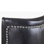 Кресло из натуральной кожи на 4-х деревянных ножках из массива бука Daniel Leather Armchair black варинант исполнения - 5 | Loft Concept в Ульяновске