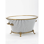 Кашпо Black white stripe варинант исполнения - 2 | Loft Concept в Ульяновске