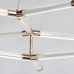 Люстра с геометрической конструкцией из вытянутых цилиндрических плафонов Hex Scaffold  варинант исполнения - 5 | Loft Concept в Ульяновске