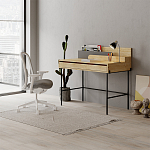 Стол письменный с выдвижным ящиком цвета древесины LEILA WORKING TABLE OAK ANTHRACITE варинант исполнения - 8 | Loft Concept в Ульяновске