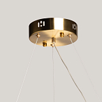 Люстра круглая золотого цвета с прозрачными рельефными стеклянными вставками Textured Glass Chandelier варинант исполнения - 11 | Loft Concept в Ульяновске