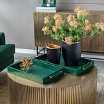 Комплект из двух прямоугольных подносов зеленого цвета Serpent варинант исполнения - 4 | Loft Concept в Ульяновске