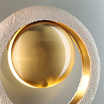 Бра с бежевым текстурным кольцом и латунным шаром в центре Tactile  варинант исполнения - 7 | Loft Concept в Ульяновске