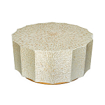 Стол кофейный с отделкой раковинами устриц Coastal Charm варинант исполнения - 2 | Loft Concept в Ульяновске