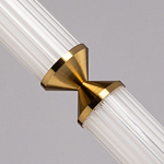 Подвесной светильник с двумя белыми рифлеными цилиндрическими плафонами Golden Swirl варинант исполнения - 7 | Loft Concept в Ульяновске