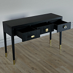 Дизайнерский Письменный стол Elsa Dreams Black с тремя ящиками варинант исполнения - 4 | Loft Concept в Ульяновске