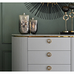 Комод белый овальный с мраморной столешницей Thoroughbass варинант исполнения - 3 | Loft Concept в Ульяновске