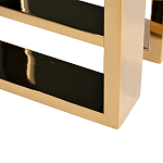 Столик журнальный квадратный с основанием в оттенках хром и золото Harmony Color and Shapes варинант исполнения - 3 | Loft Concept в Ульяновске