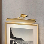 Светильник для картин цвета состаренная латунь с широким плафоном на прямоугольном основании Elstead Lighting варинант исполнения - 6 | Loft Concept в Ульяновске