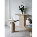 Столик приставной с квадратной столешницей Textured Cream Table варинант исполнения - 7 | Loft Concept в Ульяновске