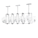 Люстра прямоугольной формы с 12-ю цилиндрическими плафонами из стекла Laurent варинант исполнения - 3 | Loft Concept в Ульяновске