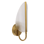 Бра с изогнутым рельефным плафоном Textured Glass варинант исполнения - 1 | Loft Concept в Ульяновске