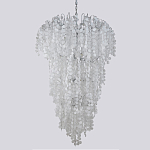 Люстра с прозрачными и белыми подвесками в виде лепестков FAIRYTREE Light варинант исполнения - 1 | Loft Concept в Ульяновске