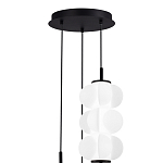 Люстра светодиодная каскадная с 3-мя белыми воздушными плафонами Glowing Cloud варинант исполнения - 5 | Loft Concept в Ульяновске