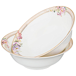 Сервиз столовый из фарфора белый с цветочным принтом на 6 персон 23 предмета Flower Porcelain Collection варинант исполнения - 1 | Loft Concept в Ульяновске