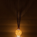 Торшер из перламутра на металлическом каркасе Indonesian Comet варинант исполнения - 4 | Loft Concept в Ульяновске