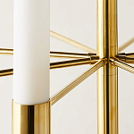 Люстра золотая с 16-ю тонкими цилиндрическими плафонами Shoulders варинант исполнения - 4 | Loft Concept в Ульяновске