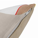 Подушка декоративная хлопковая бежевого цвета с абстрактным принтом Elysian Flow Sand варинант исполнения - 4 | Loft Concept в Ульяновске