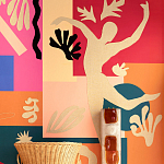 Обои ручная роспись в стиле Арт-деко Jazz Original colourway on painted silk with embroidery варинант исполнения - 4 | Loft Concept в Ульяновске