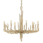 Люстра дизайнерская золотого цвета с 6-ю лампами на изогнутых рожках с текстурной поверхностью Hinkley варинант исполнения - 1 | Loft Concept в Ульяновске