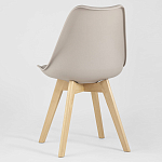 Стул с основой из пластика и мягким сиденьем Arvika Beige варинант исполнения - 5 | Loft Concept в Ульяновске