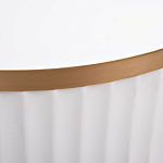 Консоль с ящиком белая с золотом Textured White Console with Gold варинант исполнения - 3 | Loft Concept в Ульяновске