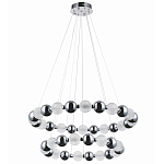 Светодиодная двухъярусная кольцевая люстра Crystal Globule Chandelier Chrome варинант исполнения - 2 | Loft Concept в Ульяновске