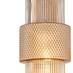 Подвесной светильник со стеклянным рифленым плафоном цилиндрической формы Eliara 13 варинант исполнения - 3 | Loft Concept в Ульяновске