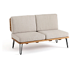 Двухместный диван из акации без подлоконтиков Amra варинант исполнения - 1 | Loft Concept в Ульяновске