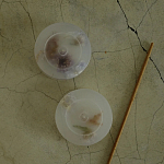 Круглая подставка под благовония из эпоксидной смолы с цветами белая Epoxy Resin Flowers Incense Stand White варинант исполнения - 4 | Loft Concept в Ульяновске