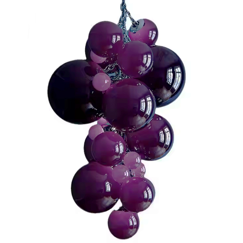 Люстра Grape Balls Сливовый цвет стекла Сливовый в Ульяновске | Loft Concept 
