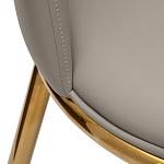 Стул бежевый из экокожи на золотых ножках Attribute of Elegance варинант исполнения - 2 | Loft Concept в Ульяновске